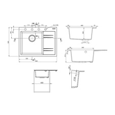 Kuchyňský dřez set RIM 650 L Granblack + baterie Elka černá matná - 907386_02.jpg