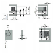 Zásuvka Axis Pro  l- 450mm  bílá - extra nízká H69 - 7261359_06.jpg