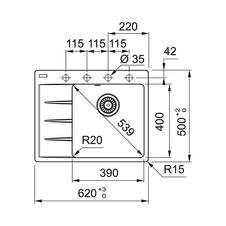 Kuchyňský dřez set G248ŠB CNG 611-62 TL/7 šedá břidlice, pravý + baterie FS 3230.031 chrom - 863309_02.jpg