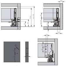 Zásuvka Axis Pro GLASS  l- 350mm  antracit - nízká H86 - 7291503_11.jpg