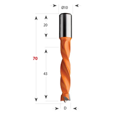 Vrták kolíkovací neprůchozí S10 L70 HW - D12x43 S=10x20 L70 P - 05815_1.jpg