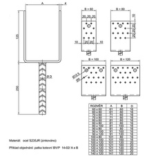 PATKA KOTEVNÍ  80X80 BV/P tvar U bez prolisu - 07955_01.jpg