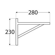 Konzole dřevěná borovice 230 x 280 mm WDW - 02930_1.jpg