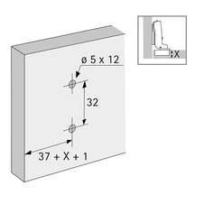 Montážní podložka Novisys (klip) s rozpěrnými pouzdry a speciálními vruty 5x12mm  - distance 1,5 mm - 9313878_02.jpg