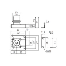Zámeček čtverec 138 ZnAl chrom + speciální klíč - 720620_01.jpg
