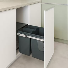 Výsuvný odpadkový 3-koš 2x10 l + 1x20 l + set pro úchycení dvířek, antracit, K40 - 1007004602_02.jpeg