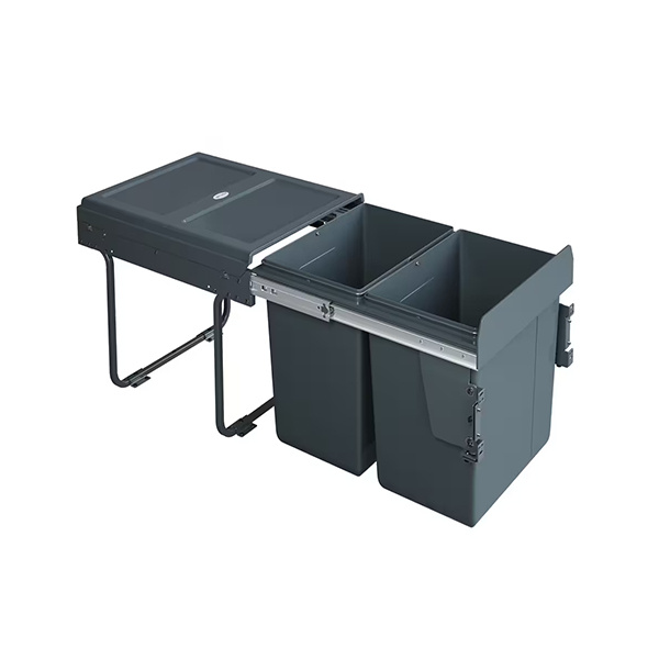 Výsuvný odpadkový 2-koš 2x20 l + set pro úchycení dvířek, antracit, K40 - 1007003602.jpeg