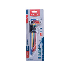 L-klíče TORX prodloužené barevné, sada 9ks, s kuličkou, T10-50 - 06413_02.jpg