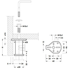 Nožka rektifikační CAMAR H40 mm 400 kg - 7121329_02.jpg