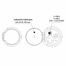 Zásuvka zapuštěná černá SAMBO BOX s indukční nabíječkou 1x USB, 1X USB C - 950832_02.jpg