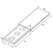Zásuvka MODUL 3 x 230 V AC (10 A) stříbrná - 950836_01.jpg