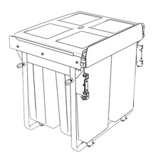 Výsuvný odpadkový 3-koš Komfort + set pro úchycení dvířek, antracit, K60 - 1007014602_002.jpg