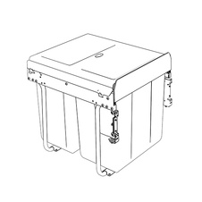 Výsuvný odpadkový 3-koš 2x10 l + 1x20 l + set pro úchycení dvířek, antracit, K40 - 1007004602_002.jpg