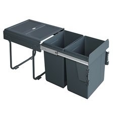 Výsuvný odpadkový 2-koš 2x20 l + set pro úchycení dvířek, antracit, K40 - 1007003602.jpg