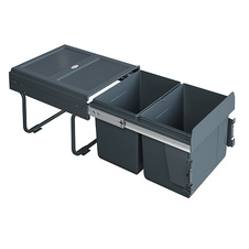 Výsuvný odpadkový 2-koš 2x15 l + set pro úchycení dvířek, antracit, K40 - 1007001602.jpg