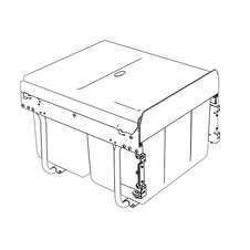 Výsuvný odpadkový 2-koš 2x15 l + set pro úchycení dvířek, antracit, K40 - 1007001602_002.jpg