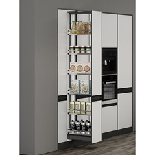 Potravinová skříň WIRELI Elegance 6 košů 300mm, 245x500x1959-2255mm, bílá, chrom - 1001006201_001.jpg