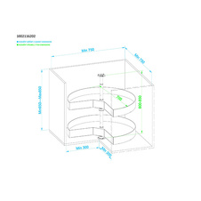 Karusel 270° WIRELI Style, 700x700x600-850mm, antracit - 1002116202_002.jpg