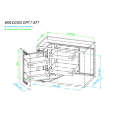 Slepý roh WIRELI Style s tlumeným dovřením - Levý, 850-940x530x595mm, antracit - 1002122202_002.jpg