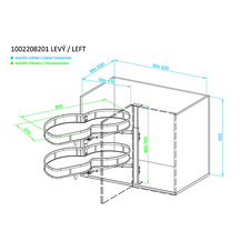 Rohová výsuvná police WIRELI Elegance - levá, 800x470x485-760mm, bílá, chrom - 1002208201_002.jpg
