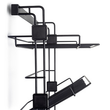 Výsuvný botník boční HACK s tl. dovřením, 320x444x656 mm, levý, černý epoxid - 2006016401_002.jpg