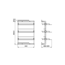 Výsuvný botník boční HACK s tl. dovřením, 320x444x656 mm, levý, kamenná šedá - 2006016301_003.jpg
