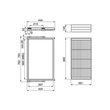 Výsuvný úložný koš HACK,  760-794x434x140 mm, kamenná šedá - 2005038301_006.jpg