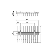 Výsuvný věšák na kalhoty HACK - 11 ramen, 340x470x100 mm, černý epoxid - 2005035401_006.jpg