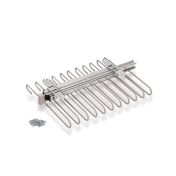 Výsuvný věšák na kalhoty HACK - 11 ramen, 340x470x100 mm, kamenná šedá - 2005035301.jpg