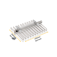 Výsuvný věšák na kalhoty HACK - 11 ramen, 340x470x100 mm, kamenná šedá - 2005035301_007.png