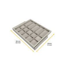 Výsuvný pořadač na doplňky HACK,  560-594x434x56 mm, kamenná šedá, šedá - 2005006301_006.png