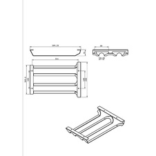 Zásobník sklenic na víno CUBE - dvouřadý, 201x336x65 mm, černý mat. - 1008011401_001.jpg