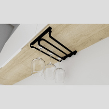 Zásobník sklenic na víno CUBE - dvouřadý, 201x336x65 mm, černý mat. - 1008011401_002.jpg