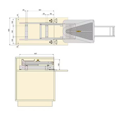 Výsuvné a skládací žehlící prkno 920x330 mm, antracit - 2005042001_002.jpg