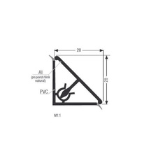 Těsnící lišta L220 hliník natural - 4 m - 90487_01.jpg