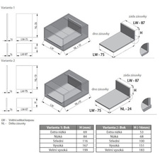 Zásuvka Axis Pro l- 250mm  bílá - velmi vysoká H200 - 7251200_05.jpg