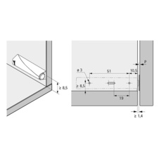 Push to open magnet pro přišroubování - bílá dlouhý zdvih - 9375969_02.jpg