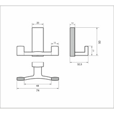 Věšák Oscar - matný chrom - 88340_01.jpg