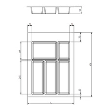 Příborníková vložka do zásuvky 700 Axispace, černá - 7520495_04.jpg