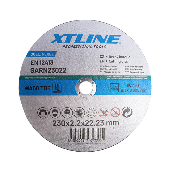 XTLINE Kotouč řezný na ocel / nerez | 230x2,2x22,2 mm - 10658.jpg