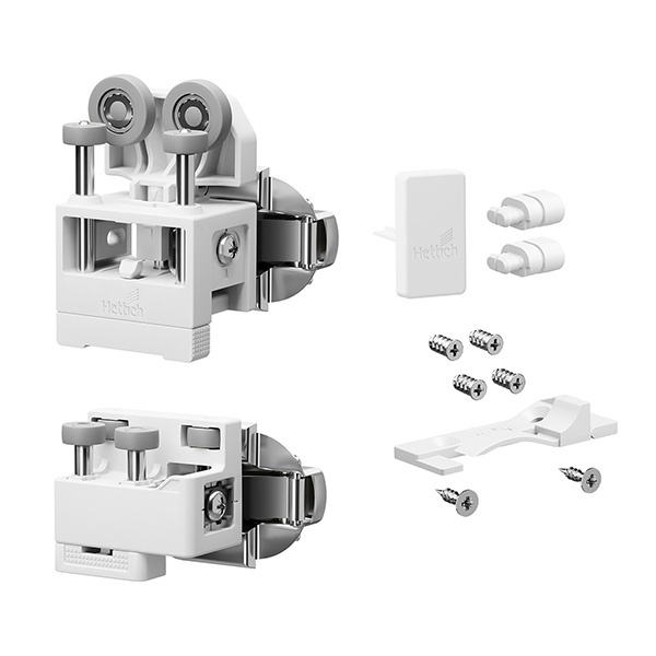 WingLine L, Sada kování pro středně těžké dveře s dolním vedením, 12 kg, bílá, pravé, se zavírací pružinou - 9339367.jpg