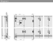 WingLine L, Sada kování pro těžké dveře s dolním vedením, 25 kg, bílá, pravé, Se zavírací pružinou - 9339346_02.jpg