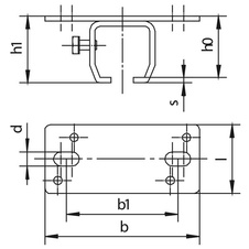 Montážní prvek na strop pro HELM 402, ocel žlutě pasivovaná - 710721_01.jpg