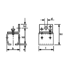 Montážní prvky na stěnu HELM 401, vrtání o 13 mm, M6 x 20, ocel žlutě pasivovaná - 710720_01.jpg