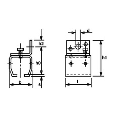 Montážní prvky na stěnu HELM 301, vrtání o 11 mm, M6 x 16, ocel žlutě pasivovaná - 710714_01.jpg