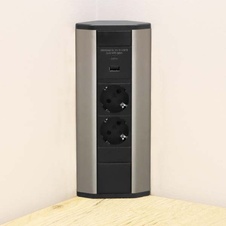 Zásuvka rohová CORNER černá 1xUSB-A, 1xUSB-C, 2x230V 16A - 950839_03.jpg