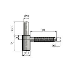 Závěs dveřní 60/10, SD M8x50, zinek modrý - 890338_01.jpg