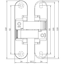 Dveřní závěs AN 150 3D, pro bezfalcové dveře, zinkový odlitek bílý - 710753_01.jpg
