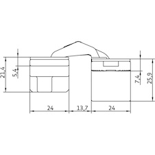 Dveřní závěs AN 150 3D, pro bezfalcové dveře, zinkový odlitek bílý - 710753_02.jpg