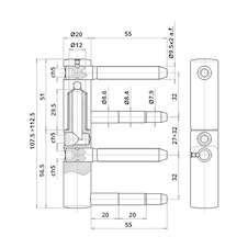 Závěs OTLAV 495/20 stříbrný pozink BZn - 02452_01.jpg